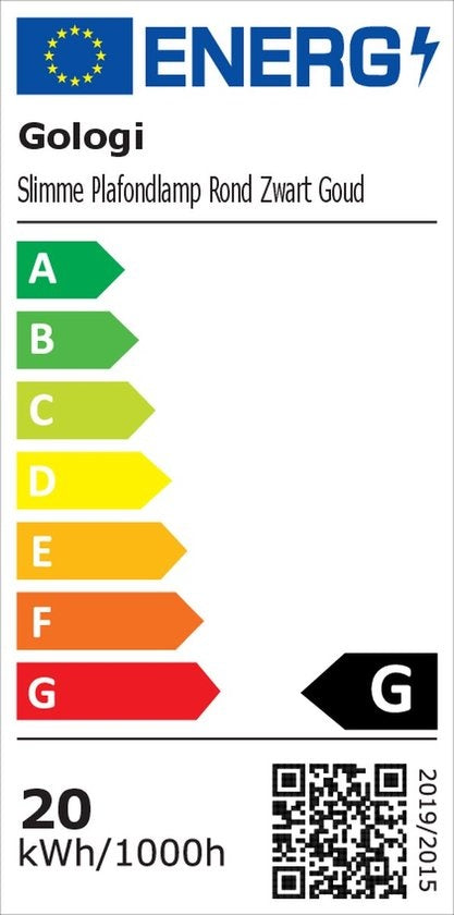 Gologi Slimme Plafondlamp – Plafondlampen – LED RGB – Plafonniere – Industrieel – Slaapkamer & Woonkamer – Ø 30cm – Goud