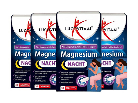 Lucovitaal Magnesium Nacht Complex - 4 x 30 tabletten - Aanbieding