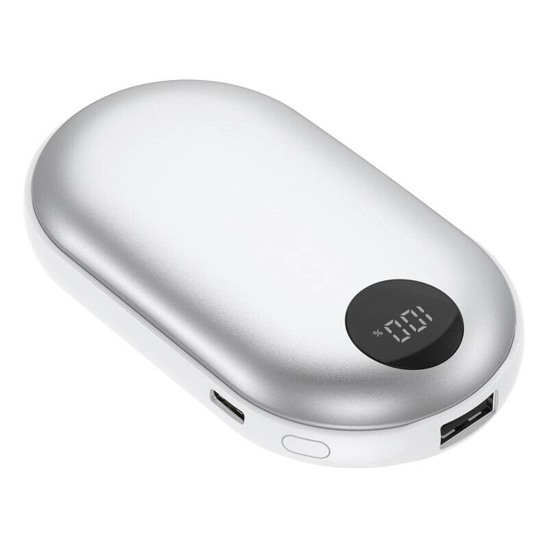 Denver Powerbank met Handwarmer 2-in-1 PBH-4003S - Zilver - 4000mAh