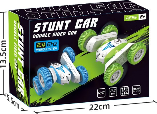 Fuegobird RC Auto - Mini Stunt op afstand bestuurbare auto - blauw