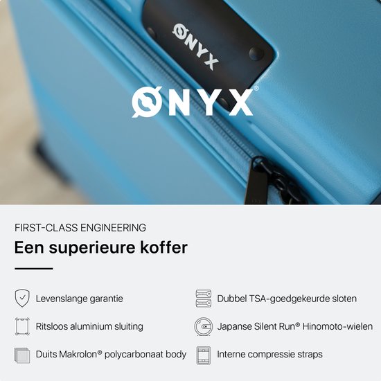 ONYX Hybrid Pro Handbagage Koffer 35L – Makrolon Polycarbonaat & Aluminium – TSA – 55 x 35 x 21 cm