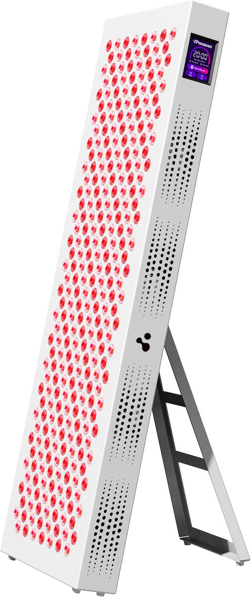 Panacea - ATP Pro 1500 Roodlichttherapie Paneel - 92 x 30 x 7 cm - Metaal & Aluminium - 8 Golflengtes & Touchscreen - 1500 Watt Professioneel Vermogen - Full-Body Herstel