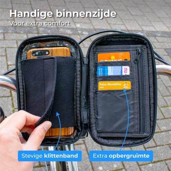 Nuvance - Telefoonhouder Fiets - GSM Houder voor Fiets, Fatbike, Scooter & Motor Stuur - Waterdicht - 360 Graden Rotatie - Fietshouder voor Smartphones
