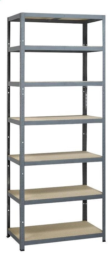Avasco Opbergrek L Strong - 222cm hoog - 1400 kg draagkracht - 200 kg draagkracht per plank - monteren zonder schroeven