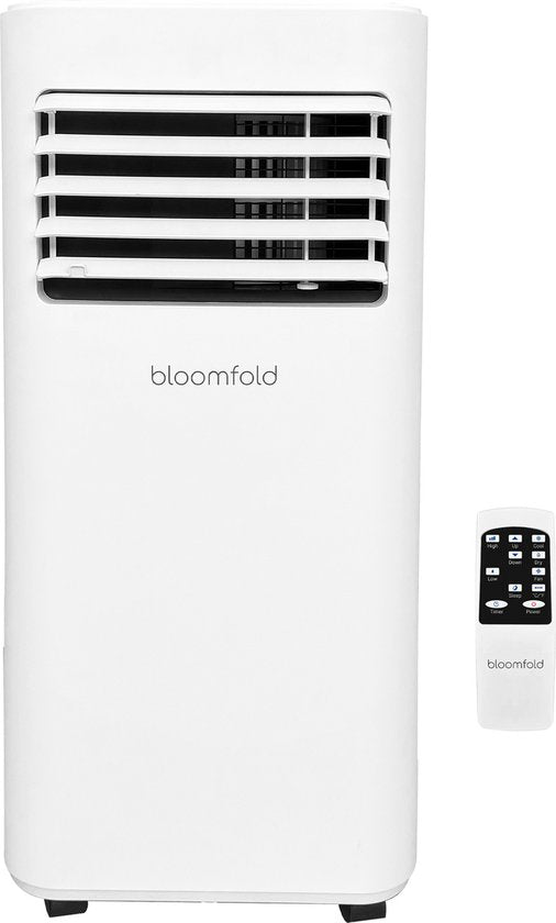 Bloomfold 4-in-1 Mobiele Airco – Incl. Raamafdichtingskit – 9.000 BTU – 31,5 x 31 x 70 cm – Wit