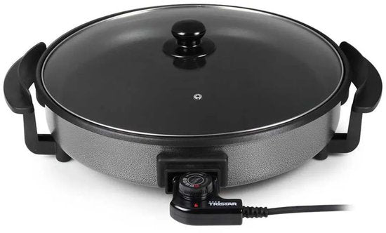 Tristar Elektrische hapjespan 1500W - PZ-2964 - Ø40cm Deksel - Maximale temperatuur 280⁰ C - PFAS-vrij