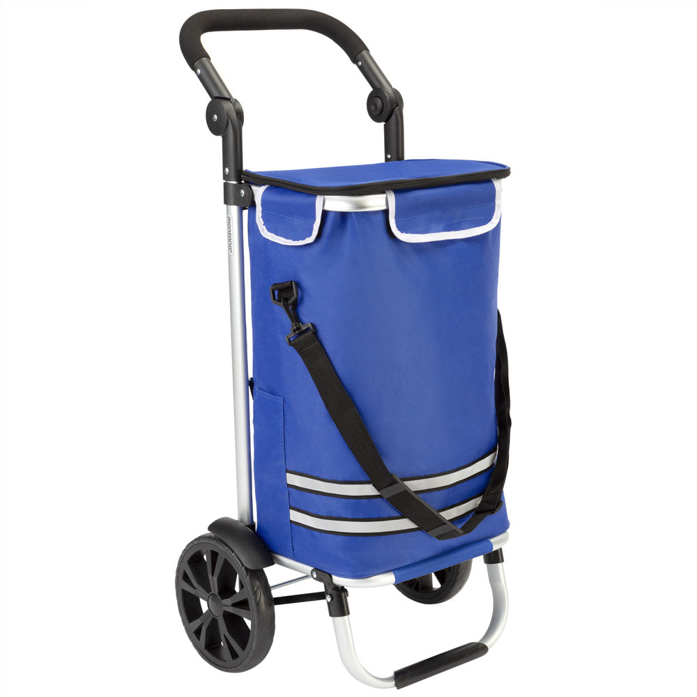 Monzana Winkelwagen blauw aluminium 35L 31x24x54cm