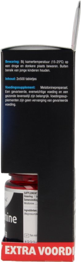 Lucovitaal Melatonine Puur 100 mcg Voedingssupplement - 2 x 500 Tabletten