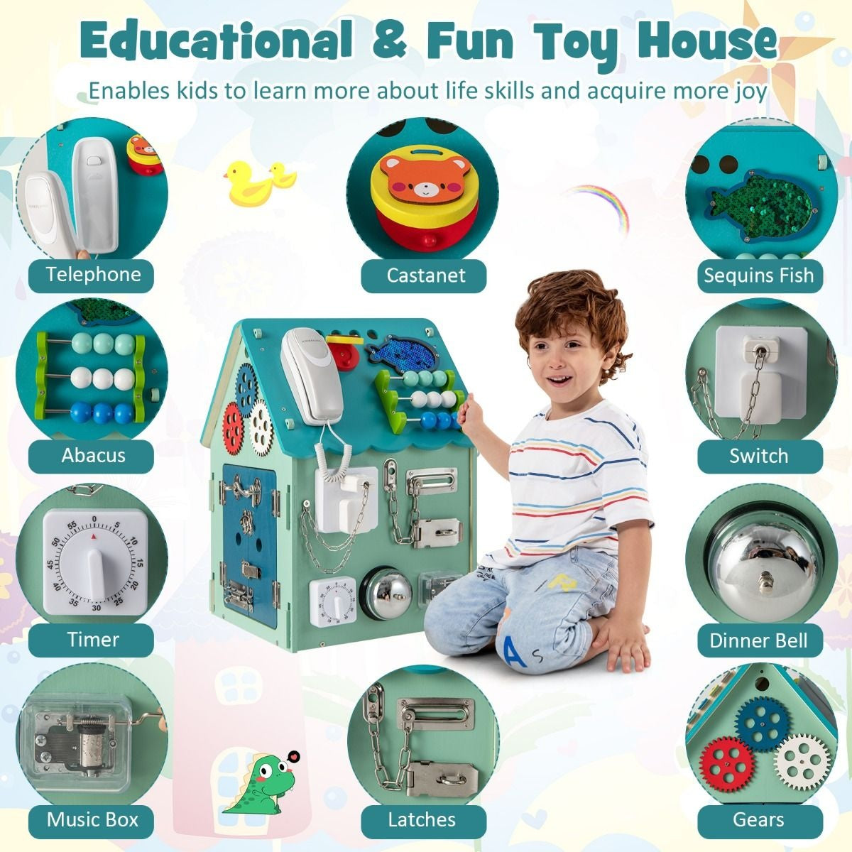 Coast Kinderspeelhuis - Educatief - 33 cm x 33 cm x 45 cm