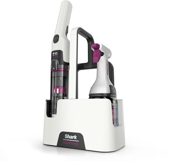 Shark StainForce Draadloze Handzame Vlekkenverwijderaar met draagcaddy, spleetopzetstuk en krachtige spray voor vloerbedekking, vloerkleden, bekleding van meubels en autobekleding - HX100EUT