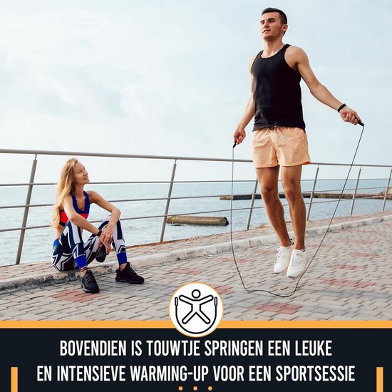 FitBoostR Verstelbaar Springtouw Volwassenen - Professionele Speedrope voor Fitness, Boksen & Crossfit - 3 Meter