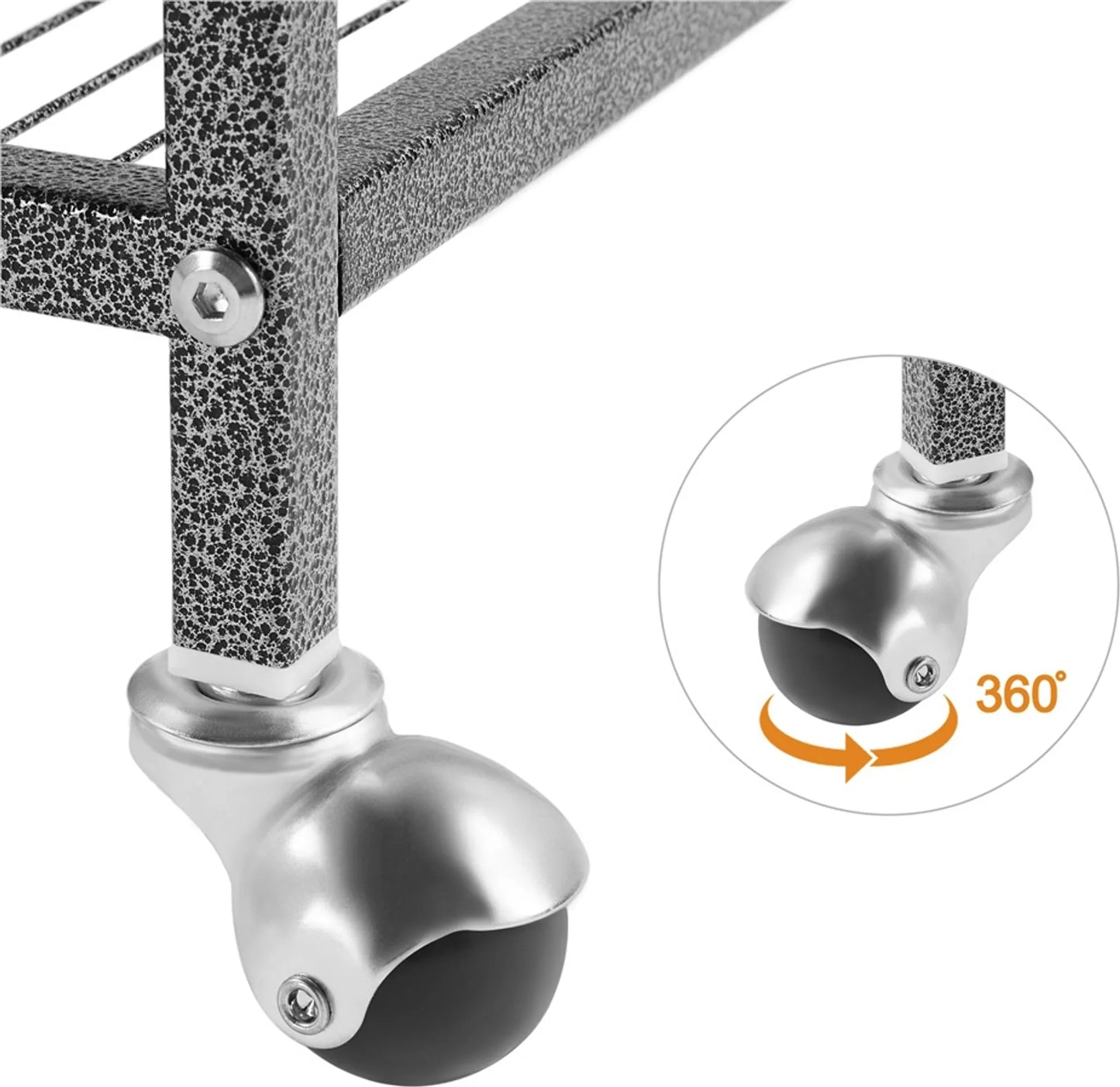 Yaheetech Vogelkooi Met Verrijdbaar Onderstel – Voorzien Van Uitneembare Lade En Extra Opbergplank En 4 Voerbakjes – Voor Parkieten Vinken En Kanaries – Zwart Gepoedercoat Metaal – 61 x 43 x 136 cm