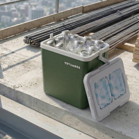 TRVLMORE Koelbox 26L - Frigobox - Inclusief 2 Koelelementen - Groen