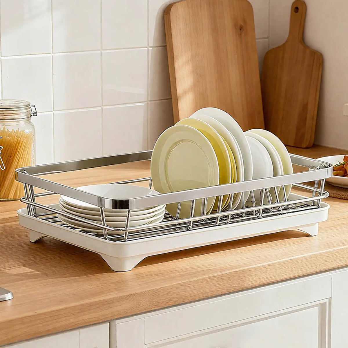 Maxcook Afdruiprek met Lekbak - RVS - 42 x 29 x 12,7 cm