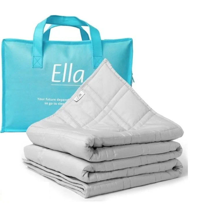 EL-Life Verzwaringsdeken 11kg 150x200cm - Zwaartedeken - Weighted Blanket - Verzwaarde Deken - OEKO-TEX Katoen - Lichtgrijs