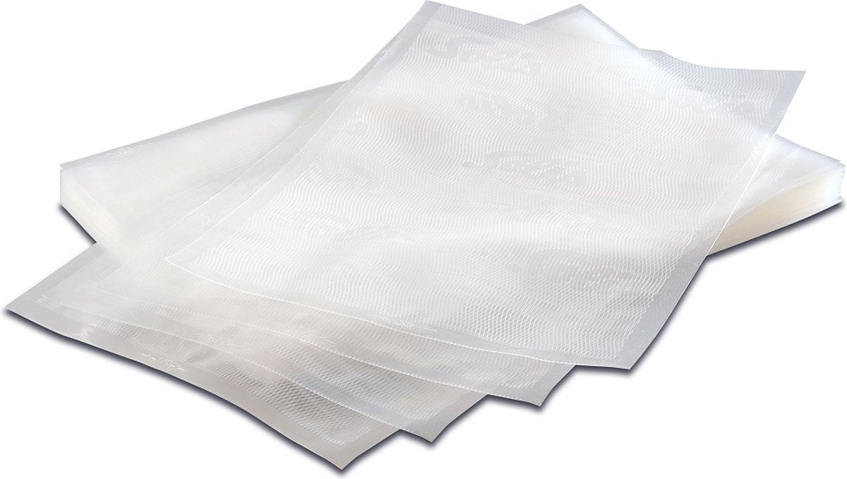 Solis Vacuumzakken Voedsel 20 x 30 cm - Geschikt voor Diepvries, Magnetron en Sous Vide Koken - BPA-Vrij - Drielaags Vacumeerzakken - Vacuum Opbergzakken - 50 Stuks