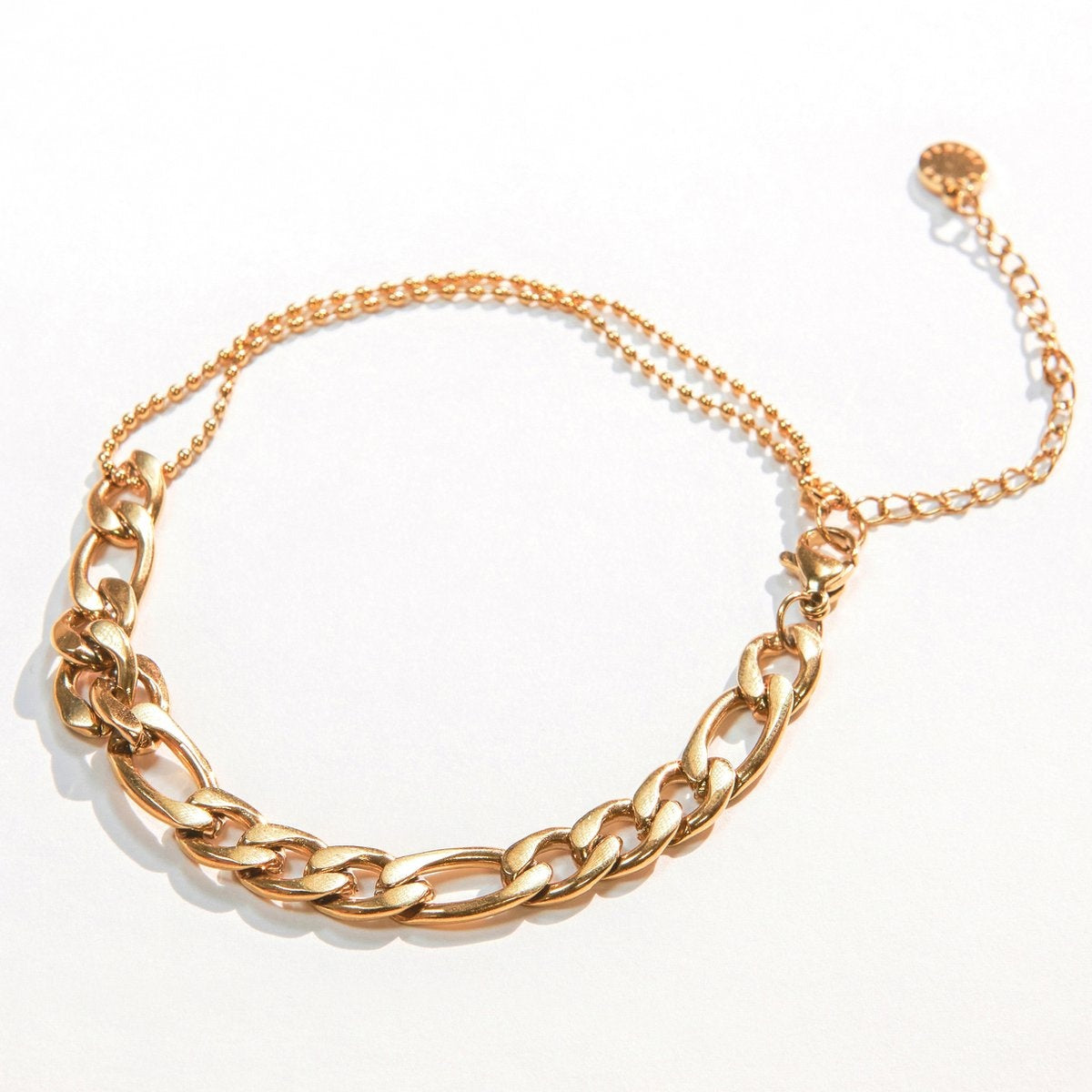 Laura Ferini Dames Armband Prego Goud - Goudkleurige Schakelarmband - 18K Geelgoud Verguld - Sieraad - Accessoires - Sieraden - Dames Armbandje