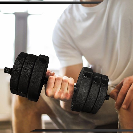 Fitby Dumbells 10 kg - Gewichten set - Verstelbare Dumbells - Fitness - Halterset - Dumbell Set