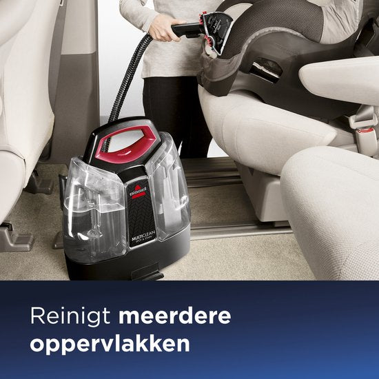 BISSELL MultiClean Spot & Stain Draagbare Vlekkenreiniger - Met HeatWave Technologie & 4 Opzetstukken - Tapijtreiniger voor Bank, Auto & Matras - Carpet Cleaner Apparaat - Extra Lange 2.2m Slang - Reinigingsmachine - Zetelreiniger - 4720M
