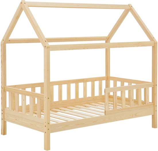 Kinderbed Marli - 90 x 200 cm - Houtkleur - Incl. bedlades
