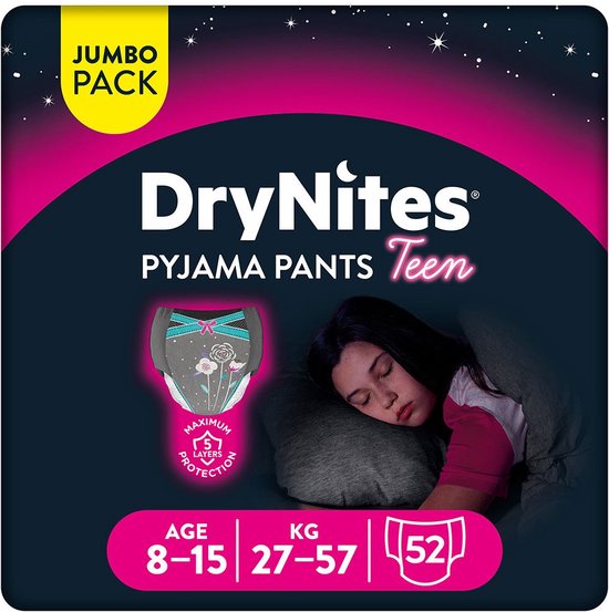 Drynites luierbroekjes - meisjes - 8 tot 15 jaar - 13 stuks