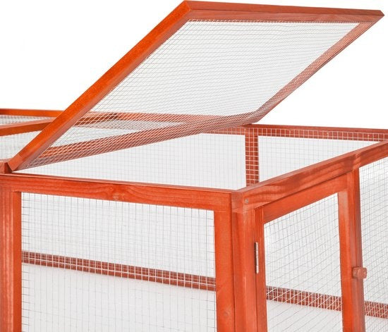 tectake konijnenhok bruin - 404403