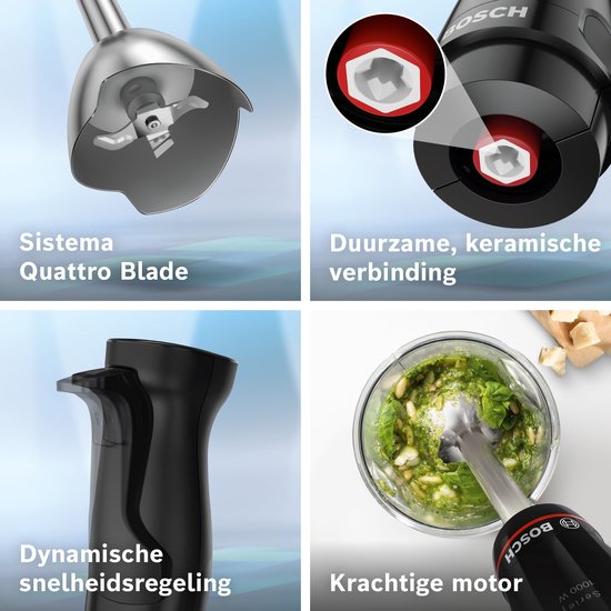Bosch Serie 4 MSM4B620 - ErgoMaster staafmixer - 1000 W - Zwart