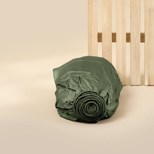 Sjumo – Tencel Sateen Hoeslaken – 90x200 cm – Sage Green Tencel & Katoen-Satijn – Hoogwaardige Glans & Zijdezacht – Antiallergisch & Ademend – Luxe Hotelkwaliteit Comfort