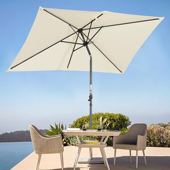 Angel Living Parasol - Kantelbaar - 140 x 210 cm - Rechthoek - Créme