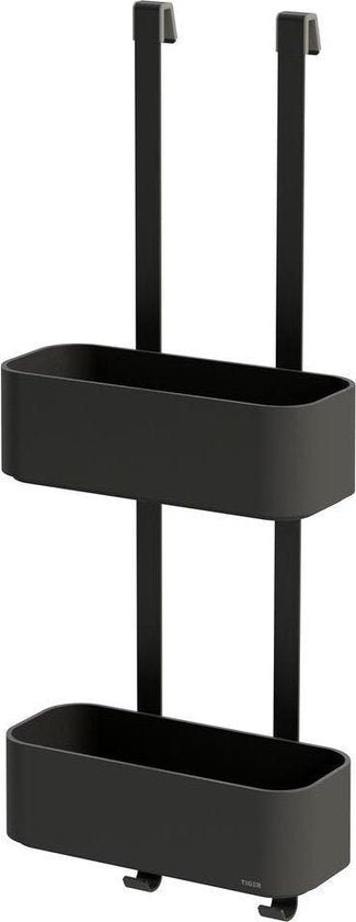 Tiger 2-Store - Ophangbaar doucherek 25 cm - Zonder boren - Zwart
