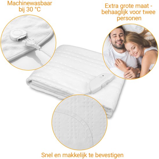 medisana HU 676 - Kingsize Warmte-onderdeken, XL afmeting, 2p, 4 temperatuurstanden