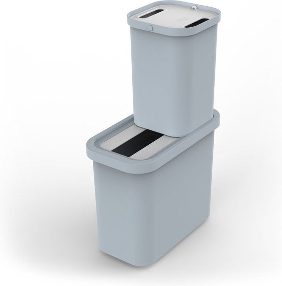 Joseph Joseph - GoRecycle - Recycling Afvalemmer - Set van 2 Stuks - 46 liter - Blauw