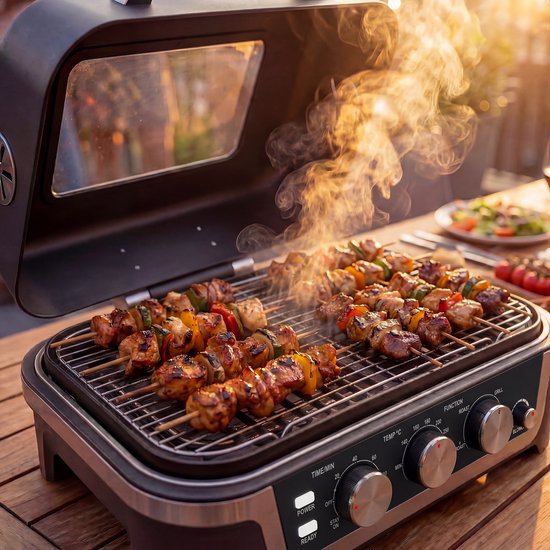 Kitchen Brothers Elektrische BBQ - Houtpellet Roker - Tafelmodel