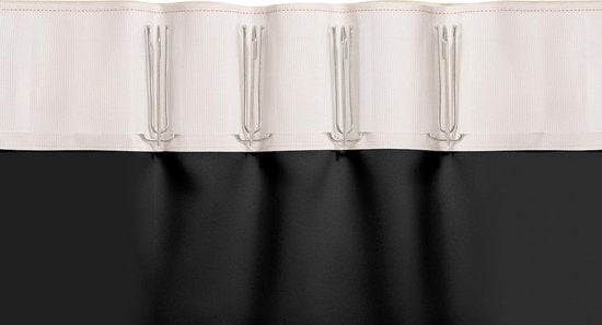 Larson - Luxe Geweven Blackout Gordijn - Haken - Chocolade Bruin - 150 x 250 cm – Verduisterend & kant en klaar
