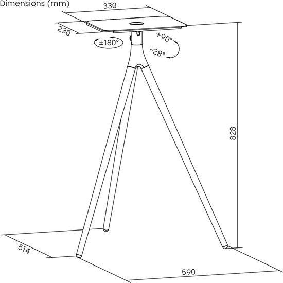 VDD - beamerstatief - projectorsteun - beamerezel - houten poten