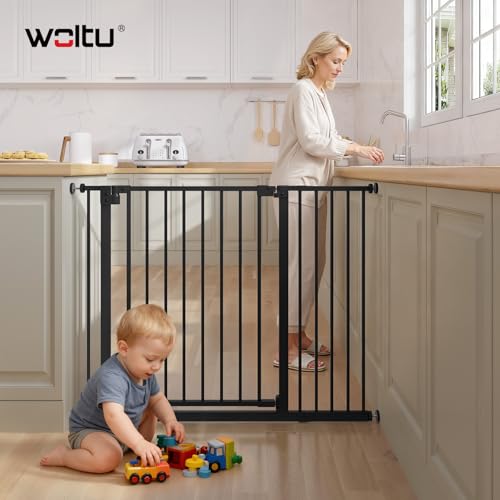Woltu Kinderbeveiligingshekje voor Trappen en Deuren Wit 75-107 cm