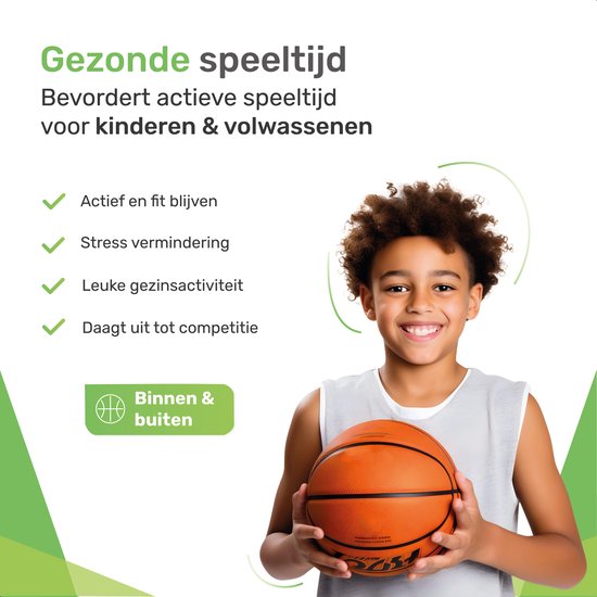 Mini Basketbal set - Incl. Bal & Pomp - Hoop - Basket - Ringen - Basketballen - Ring voor kinderen - Net - Indoor - Bord – Paal - Voor kamer - Basketbalring