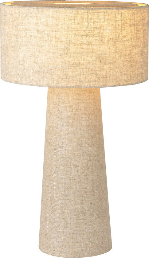 Lucide LEEROY - Tafellamp - Ø 30 cm - 1xE27 - Taupe - Japandi