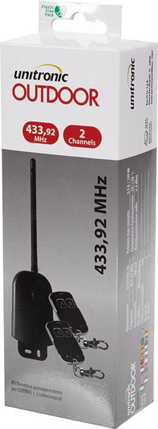 Unitronic Afstandsbedieningsset - 2 Zenders & 1 Ontvanger - ABS - 120W - Zwart