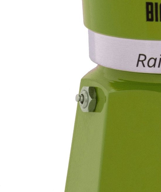 Bialetti Rainbow Percolator 1 Kops Groen – Espresso Maker – Aluminium – Italiaanse Koffiezetter – 60 ml