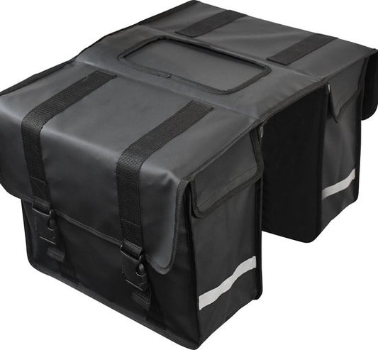 Strex Dubbele Fietstassen 40 Liter - Met Reflectoren - Zwart