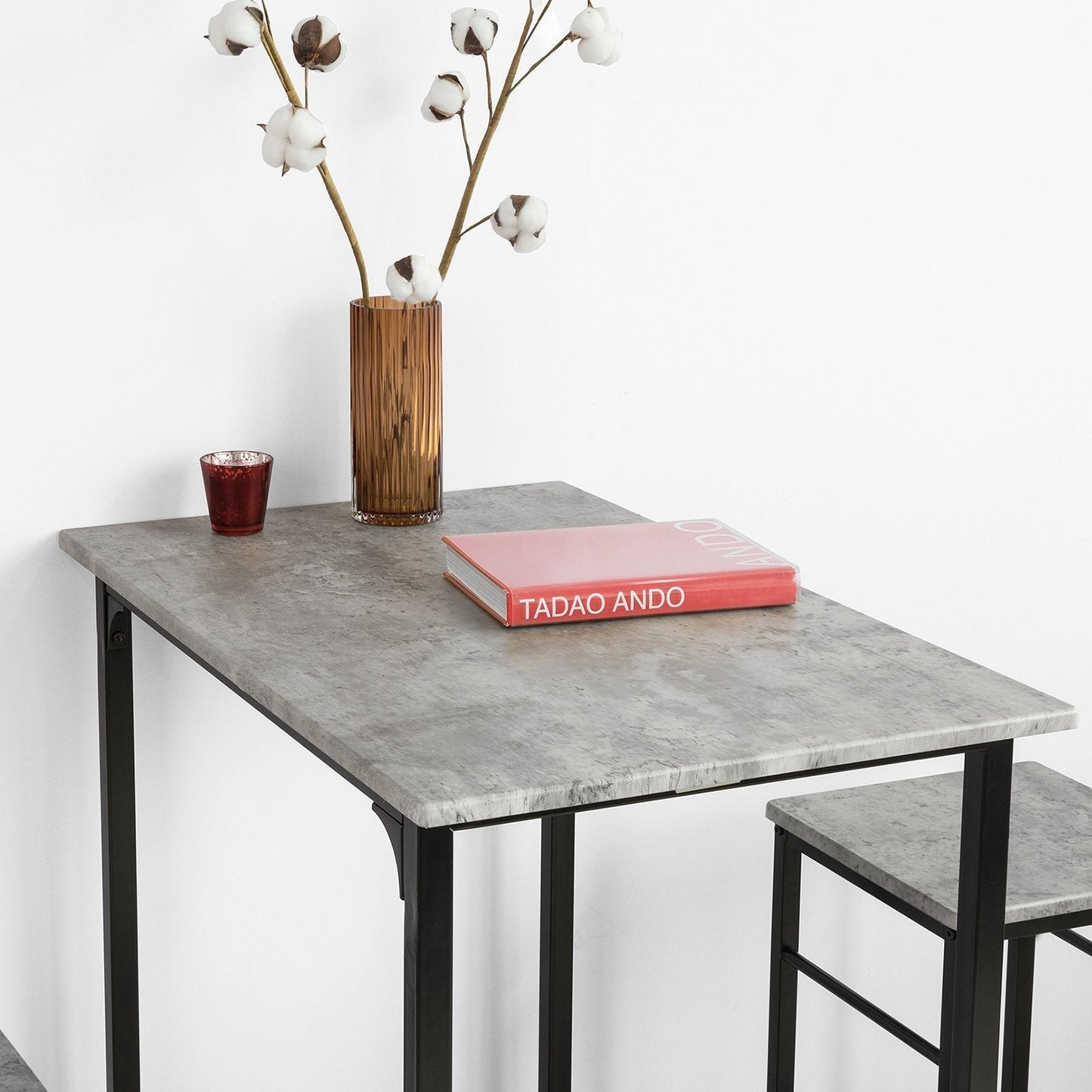 SoBuy Bistrotafel - Modern - 1 tafel + 2 Krukken