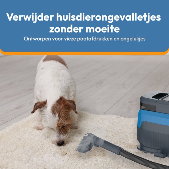BOLLIT 5-in-1 Tapijtreiniger PRO 1650W - Stoomreiniger en Vlekkenreiniger - 100° Stoom - Bankreiniger - Meubelreiniger - Handstomer - Matrasreiniger - Zetelreiniger - Reiniger voor auto, bank, vloer, en tapijt