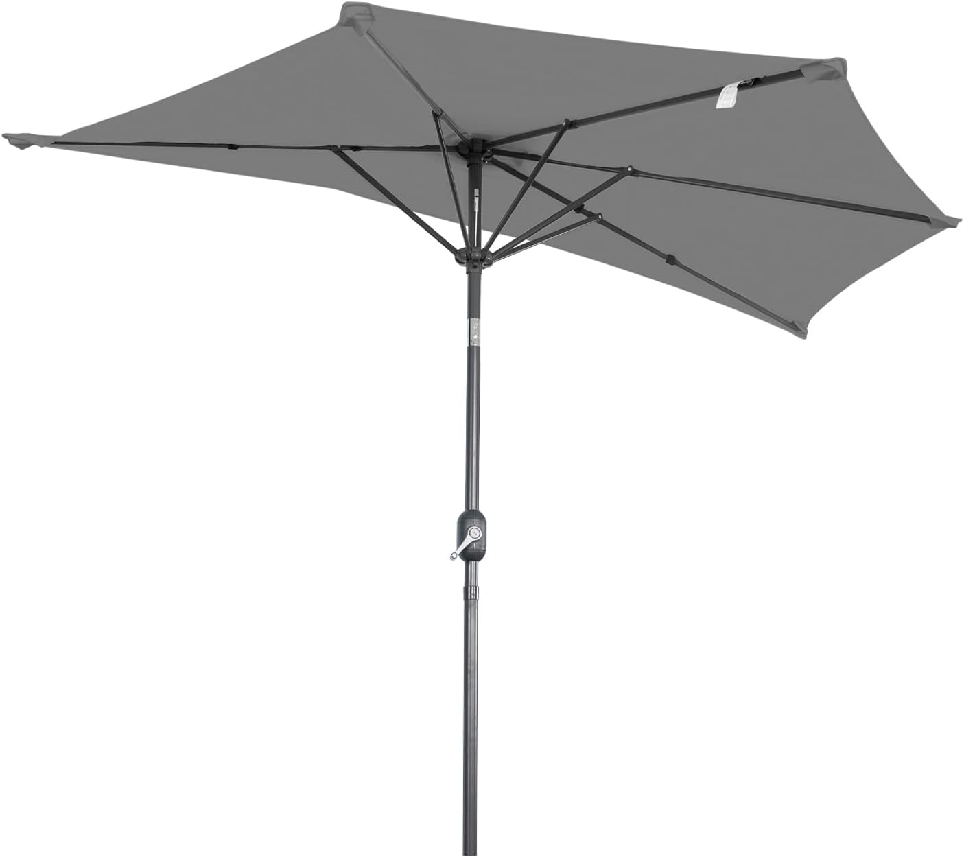Angel Living Balkonparasol - Halfrond - 245 x 120 cm - Grijs