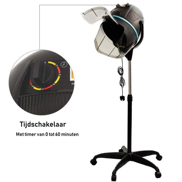 Coast Professionele Haardroger 3-in-1 - Verstelbaar 125/160 cm Hoogte - Zwart