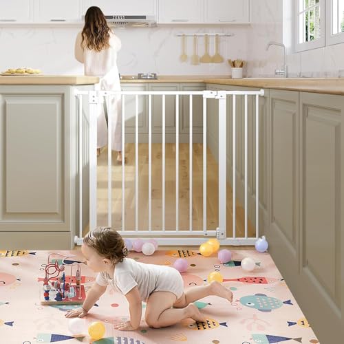 Woltu Veiligheidshekje voor Trappen en Deuren - Wit - 75-97 cm Verstelbaar
