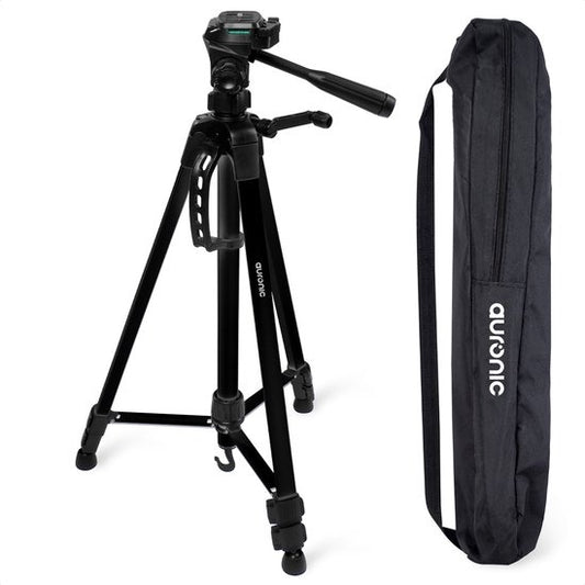 Auronic Statief - Camera of Telefoon - Tripod met Smartphonehouder - Zwart