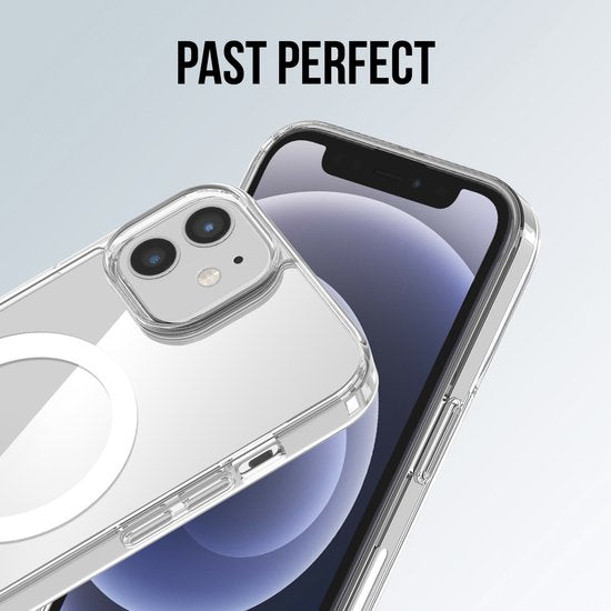 Podec Magsafe Hoesje Geschikt voor iPhone 12 Mini - Met 3x Screenprotector + 3x Cameraprotector - Magnetisch met Ring Doorzichtig - Telefoonhoesje Transparant Case