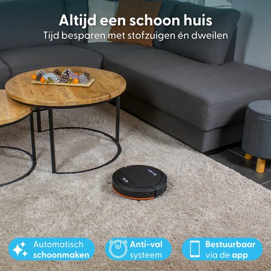 Ølven Robotstofzuiger met Dweilfunctie - App - Laadstation - Geschikt voor Huisdieren - Dweilrobot