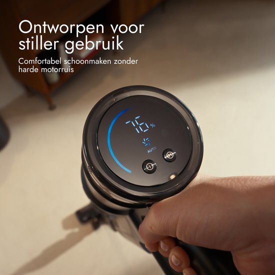 Bloomfold Draadloze Steelstofzuiger Swift – Kruimeldief - Met Laser en Vuildetectie – Krachtige 350W Accustofzuiger voor Dierenharen – Lichtgewicht – 60 min Accu